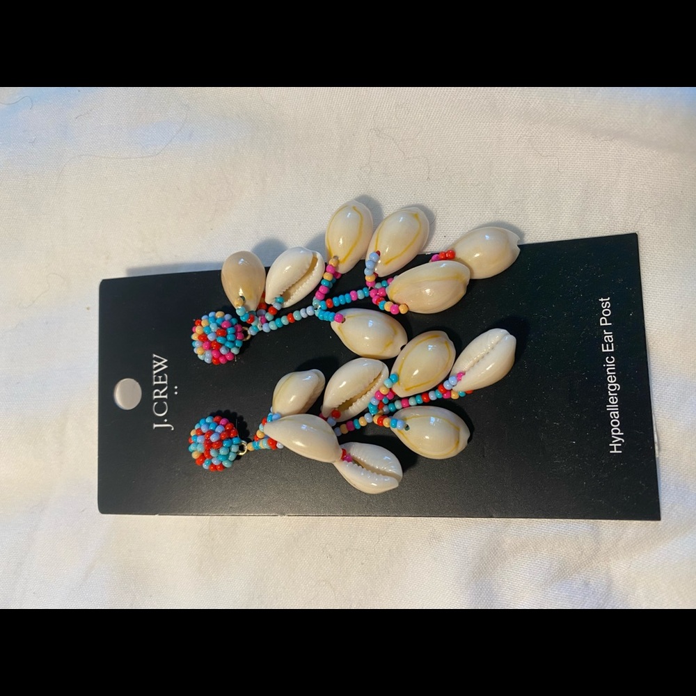 Jcrew shells dangle earrings NWT!